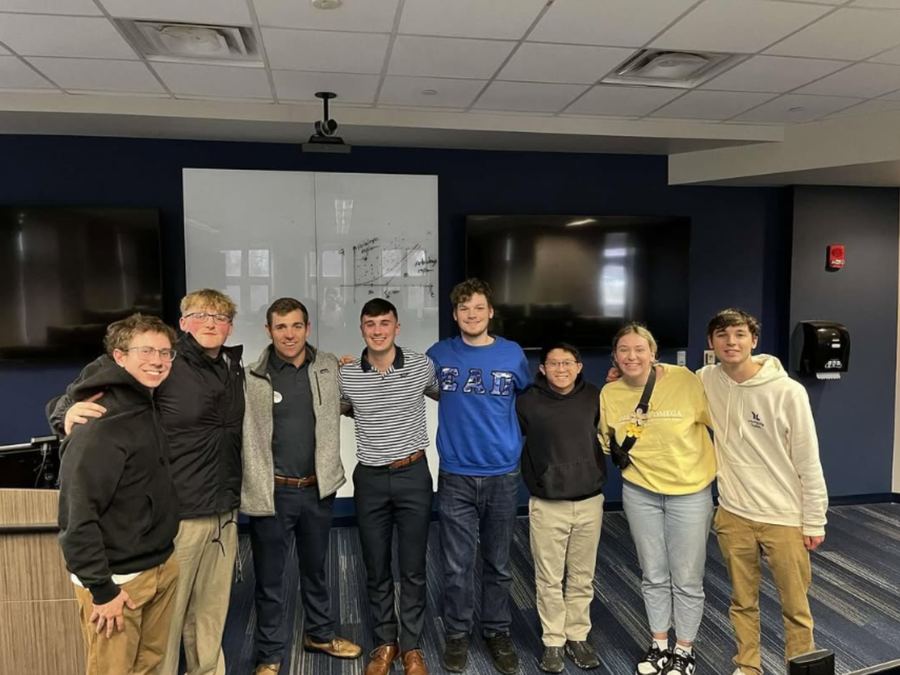 Finance Club members together after a meeting